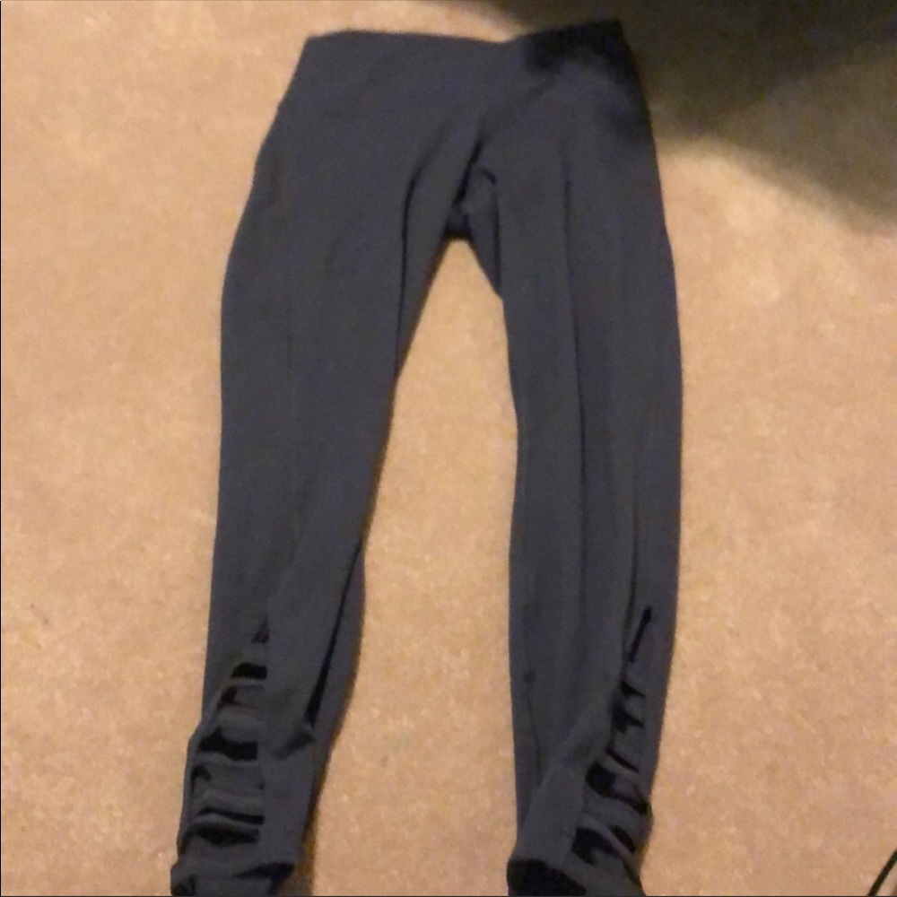 Gray/ purple leggings